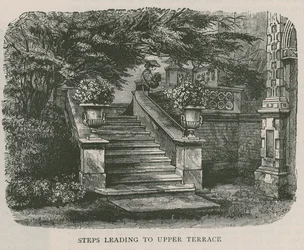 Stufen, die zur oberen Terrasse führen, Holland House