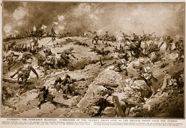 Sturm auf das Schwaben-Reduit: Kapitulation der deutschen Frontlinie, als die Briten den Gipfel überquerten, 1914-19