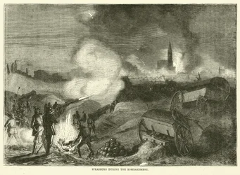 Straßburg während der Bombardierung, September 1870
