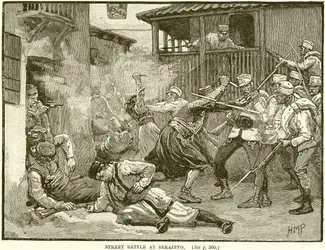 Straßenschlacht in Sarajevo