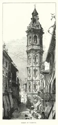 Straße in Valencia (Gravur)