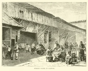 Straßenszene in Kanton