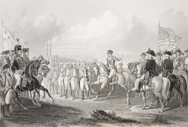Kapitulation von Lord Cornwallis in York Town, Virginia, 19. Oktober 1781, aus 