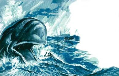 Von einem Wal verschluckt