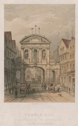 Temple Bar zu Beginn des 18. Jahrhunderts