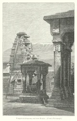 Tempel in Kiragrama, nahe Kote Kangra (Gravur)
