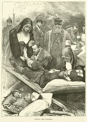 Verwundete versorgen, September 1870