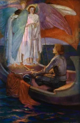 Tennyson Gedicht: Sir Galahad (Farblithografie)