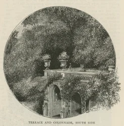 Terrasse und Kolonnade, Südseite