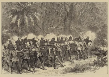 Die 42. Highlanders an der Front (Stich)