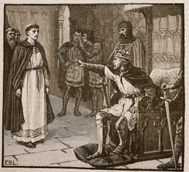 Der Abt von Arbroath vor König Edward I.
