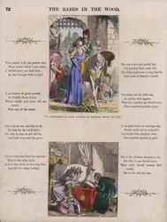 Die Kinder im Wald (farbige Gravur)