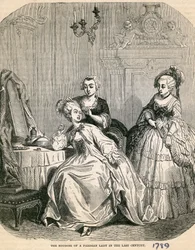 Das Boudoir einer Pariser Dame im letzten Jahrhundert, 1789