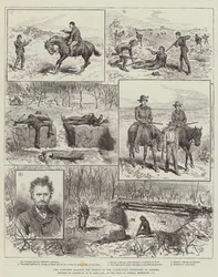 Der Feldzug gegen die Rebellen im Nordwestterritorium von Kanada (Gravur)