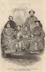 Die chinesische Familie in der Ausstellung am Albert Gate