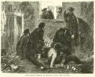 Der Kronprinz von Preußen auf Inspektionsrunde, November 1870