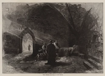 Das Sterbezimmer von Kolumbus (Gravur)