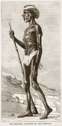 Der Djangal, ein Wilder aus Sirgouja, Illustration aus Cassells Illustrierter Geschichte Englands