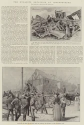 Die Dynamitexplosion in Johannesburg (Lithografie)