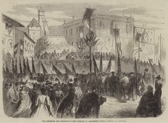 Der Kaiser und die Kaiserin der Franzosen in Chambéry