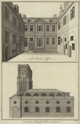 Das Excise Office, London und die Pfarrkirche St Olave, Southwark