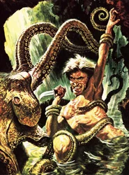 Der Kampf mit dem Teufelsfisch