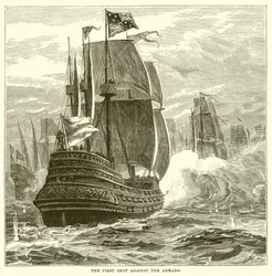 Der erste Schuss gegen die Armada