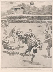 Der Fußballverbandspokal - Das Endspiel auf dem Gelände des Crystal Palace, 1895
