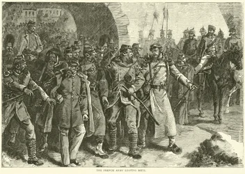 Die französische Armee verlässt Metz, Oktober 1870
