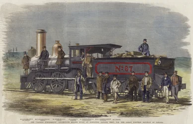 Die George Stephenson Lokomotive gebaut in Hamilton