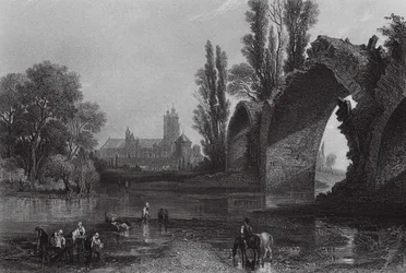 Die gotische Brücke von Eudes, Tours