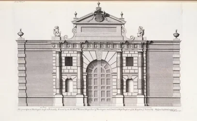 Das Große Tor am Burlington House, Piccadilly, aus 