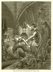 Die Pulververschwörer bei der Arbeit, 1605
