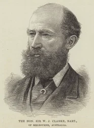 Der ehrenwerte Sir W. J. Clarke, Baronet, aus Melbourne, Australien (Gravur)