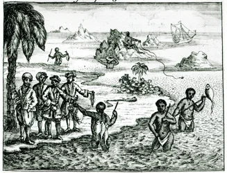 Die Hottentotten-Art des Fischens