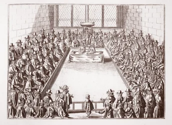 Das Unterhaus, aus einem Druck von 1648