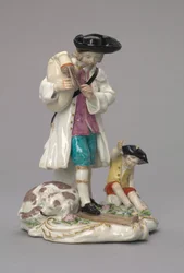 Der wandernde Musiker, hergestellt von Chelsea Porcelain Factory, England, um 1756