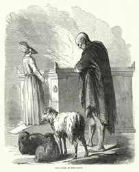 Der Aussätzige am Altar (Gravur)