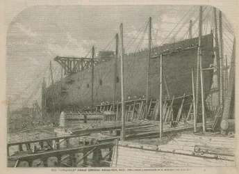 Das Dampfschiff Leviathan (Great Eastern), Mai 1856