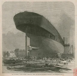 Das Dampfschiff Leviathan (Great Eastern); Heck und Boss für die Schraubenblätter