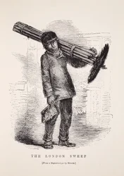 Der Londoner Schornsteinfeger, nach dem Daguerreotypie von Richard Beard, Illustration aus London Labour and London Poor von Henry Mayhew, veröffentlicht 1862
