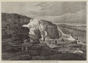 Die Mammoth Hot Springs, Gardiner