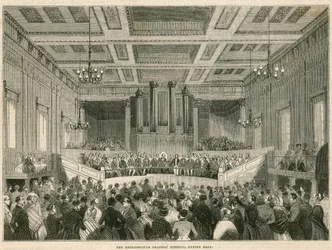 Die Metropolitan Drapers treffen sich in Exeter Hall, London