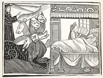 Das Wunder der Wunder, Illustration aus Chap-books of the Eighteenth Century von John Ashton, veröffentlicht 1882