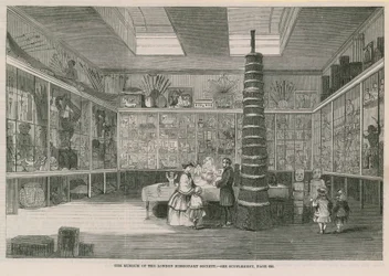 Das Museum der London Missionary Society, veröffentlicht in der Illustrated London News, 25. Juni 1859