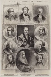 Das neue Ministerium, das Kabinett (Gravur)