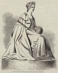 Die neue Statue Ihrer Majestät Königin Victoria in Edinburgh