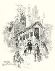 Das alte Chelsea Bun-House (Lithografie)
