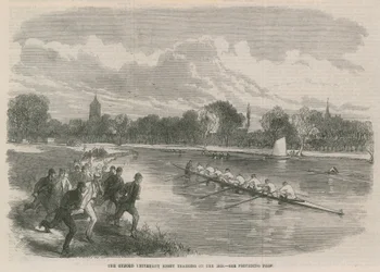 Das Oxford Universitäts-Achtertraining auf der Isis