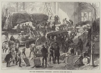 Die Pariser Internationale Ausstellung, Warenannahme